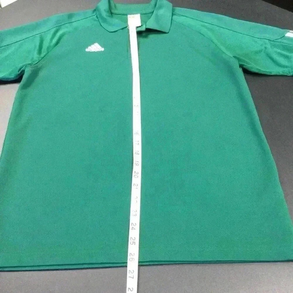 Adidas Mens Green Collared Short Sleeve Football Dri-Fit Polo Shirt Small - Picture 3 of 10